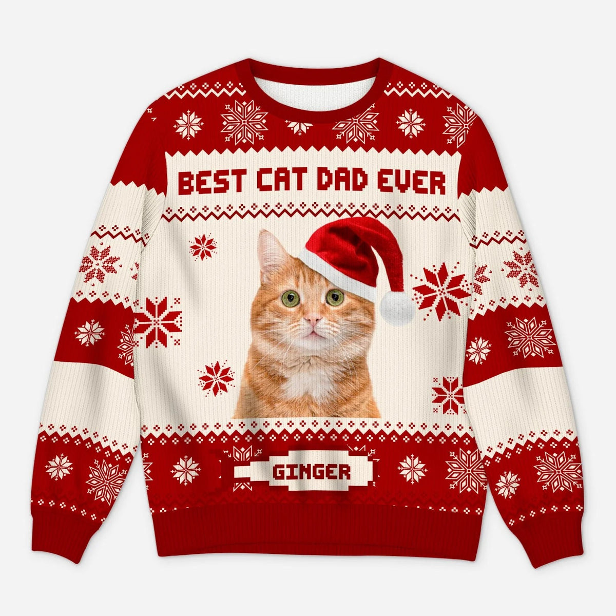 Best Cat Dad Ever Christmas Sweater